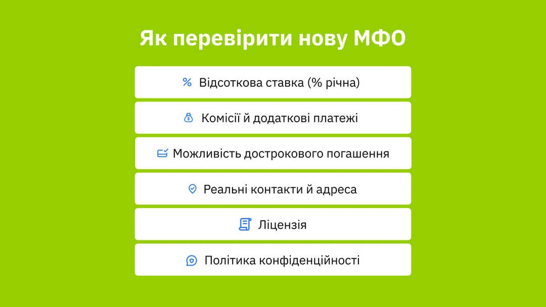 Як перевірити нову МФО